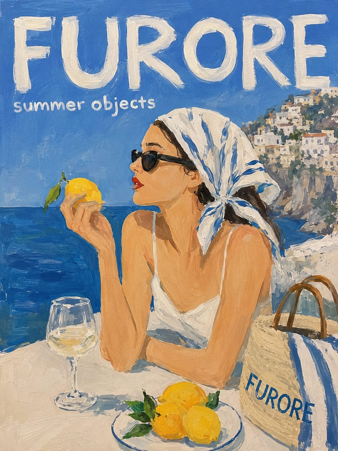 FURORE Summer Objects — illustrated poster