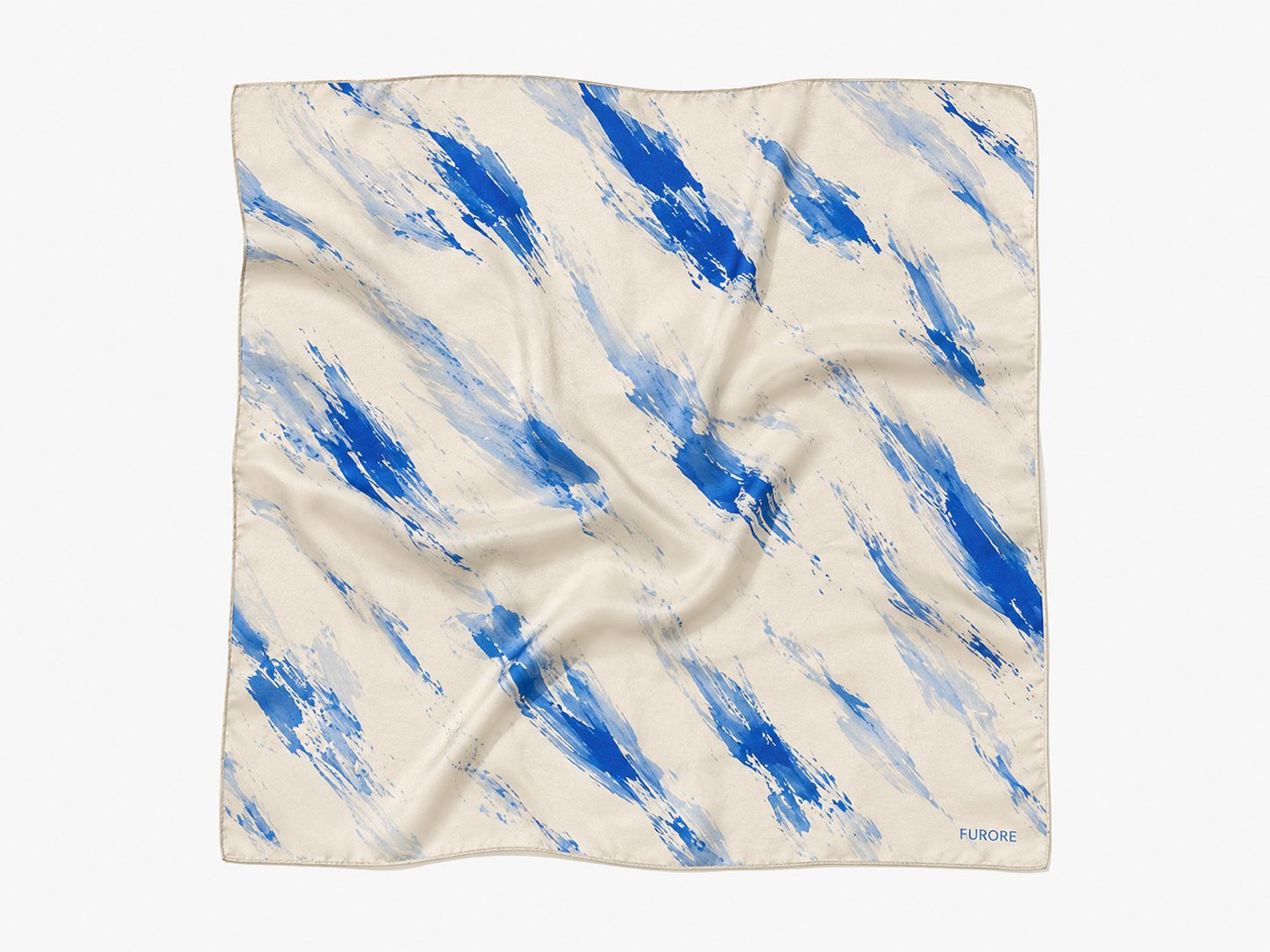 FURORE Onde Scarf — Mediterranean brushstroke silk